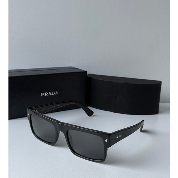 NEW Prada PR A10S Sunglasses in Black Polarized - Picture 1 of 8